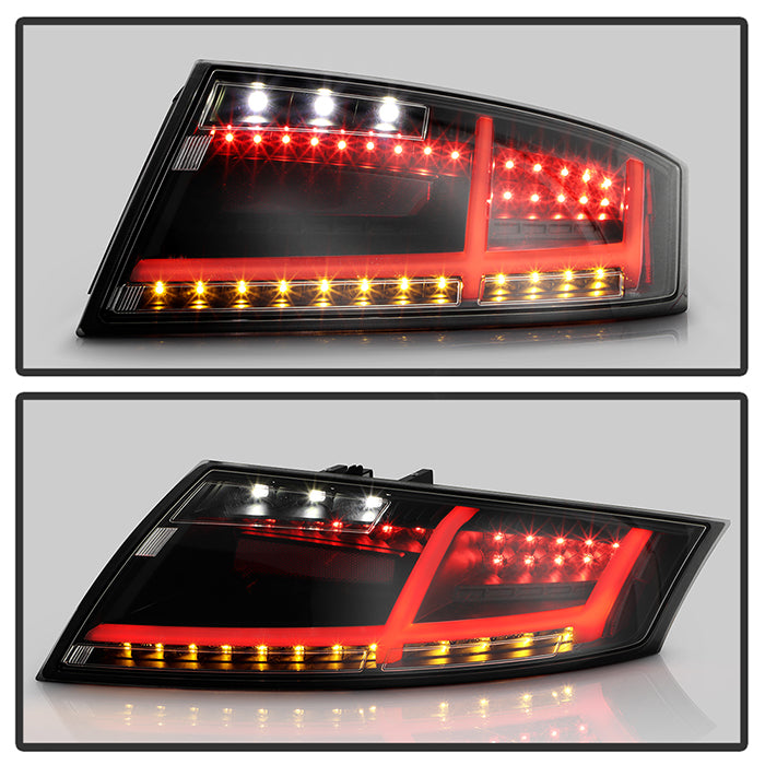 Spyder Audi TT 07-12 LED Tail Lights Black ALT-YD-ATT07-LED-BK 5081674