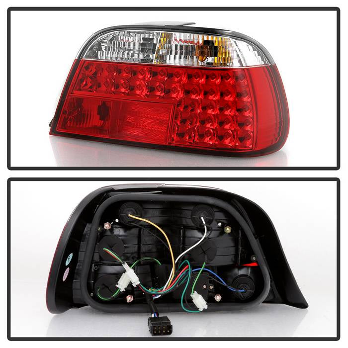 Spyder BMW E38 7-Series 95-01 LED Tail Lights Red Clear ALT-YD-BE3895-LED-RC 5000620