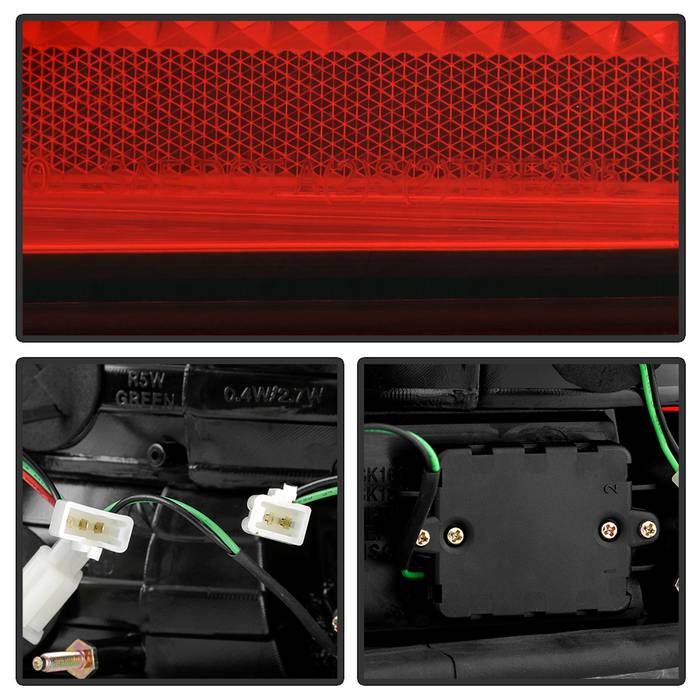Spyder BMW E38 7-Series 95-01 LED Tail Lights Red Clear ALT-YD-BE3895-LED-RC 5000620