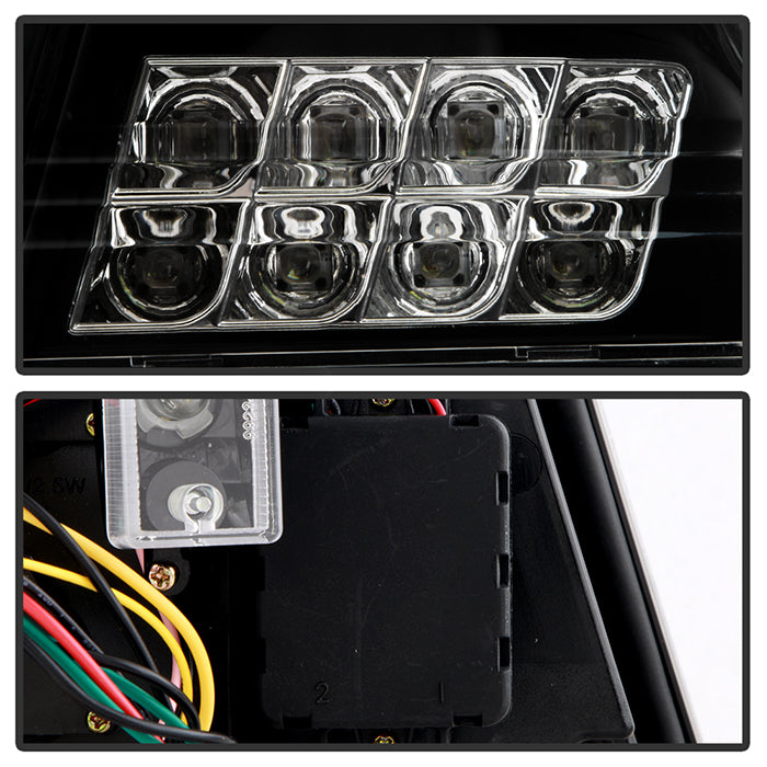 Spyder BMW E46 3-Series 02-05 4Dr Light Bar Style LED Tail Lights Black ALT-YD-BE4602-4D-LBLED-BK 5015938