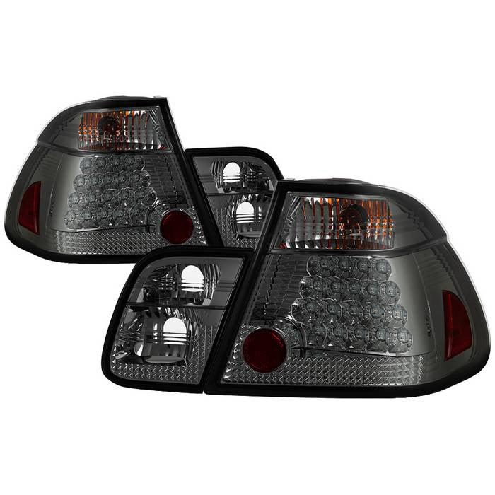 Spyder BMW E46 3-Series 02-05 4Dr Tail Lights Smke ALT-YD-BE4602-4D-LED-SM 5015068