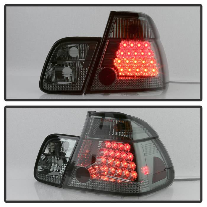 Spyder BMW E46 3-Series 02-05 4Dr Tail Lights Smke ALT-YD-BE4602-4D-LED-SM 5015068