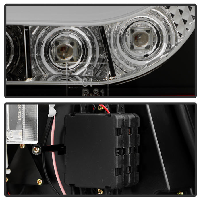 Spyder BMW E46 3-Series 99-01 4Dr Light Bar Style LED Tail Lights Black ALT-YD-BE4699-4D-LBLED-BK 5037695