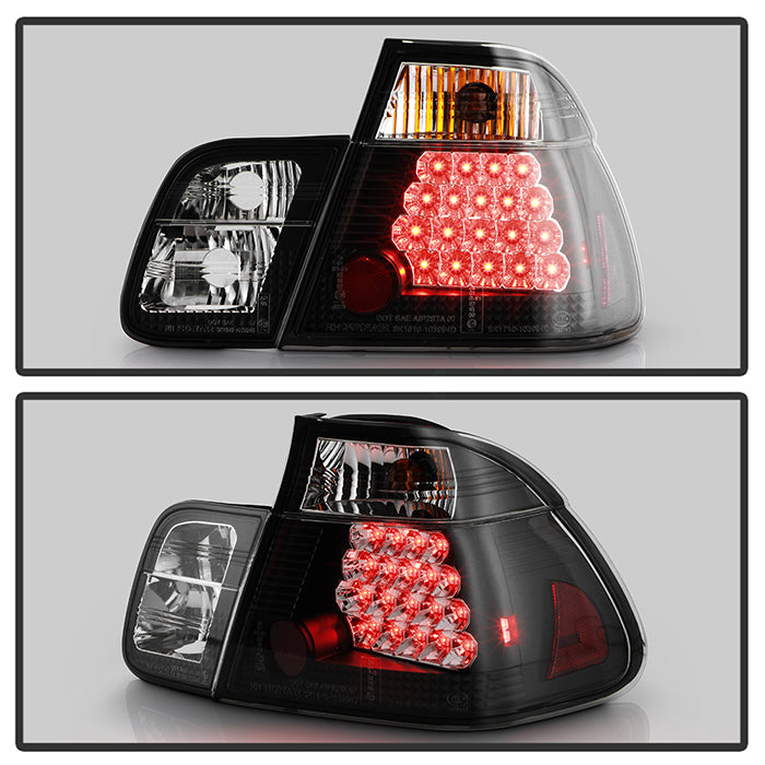 Spyder BMW E46 3-Series 99-01 4Dr LED Tail Lights Black ALT-YD-BE4699-4D-LED-BK 5000736