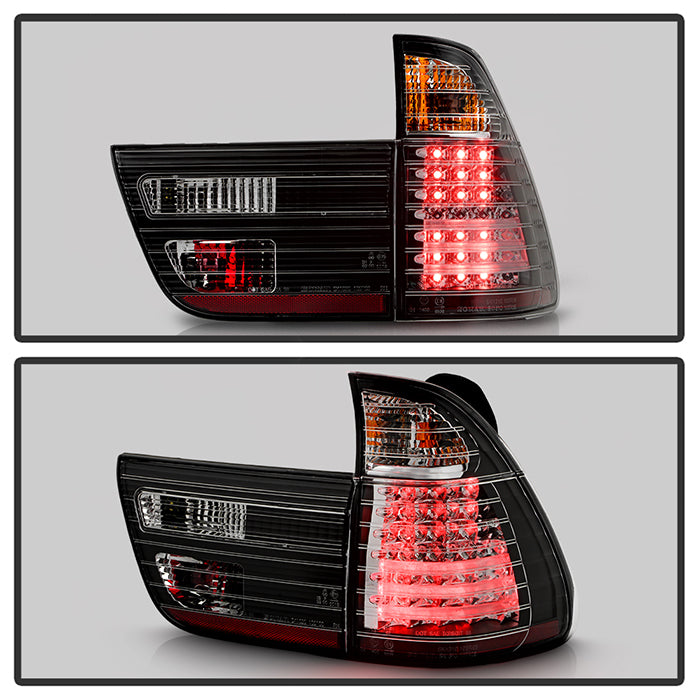 Spyder BMW E53 X5 00-06 4PCS LED Tail Lights Black ALT-YD-BE5300-LED-BK 5000781