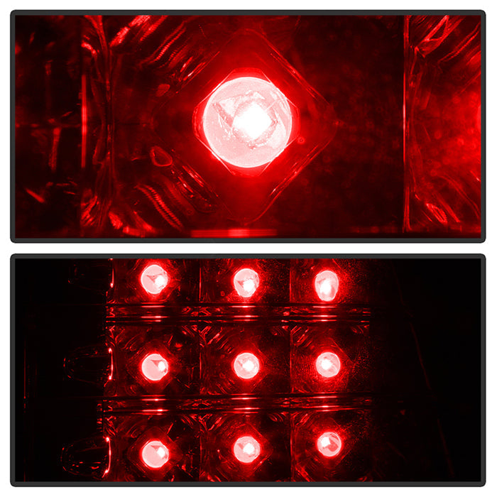 Spyder BMW E53 X5 00-06 4PCS LED Tail Lights Red Clear ALT-YD-BE5300-LED-RC 5000804