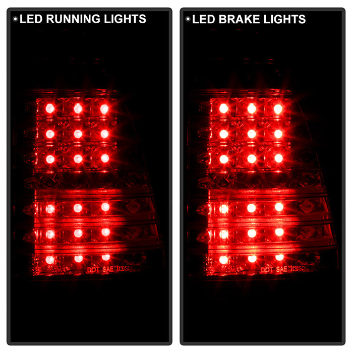 Spyder BMW E53 X5 00-06 4PCS LED Tail Lights Red Clear ALT-YD-BE5300-LED-RC 5000804
