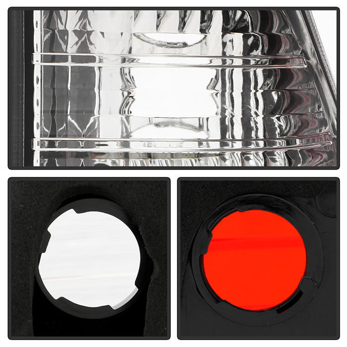 Spyder BMW E53 X5 00-06 4PCS Euro Style Tail Lights- Red Clear ALT-YD-BE5300-RC 5000835