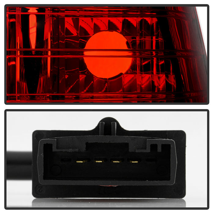 Spyder BMW E53 X5 00-06 4PCS Euro Style Tail Lights- Red Clear ALT-YD-BE5300-RC 5000835