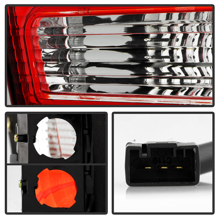 Spyder BMW E53 X5 00-06 4PCS Euro Style Tail Lights- Red Clear ALT-YD-BE5300-RC 5000835