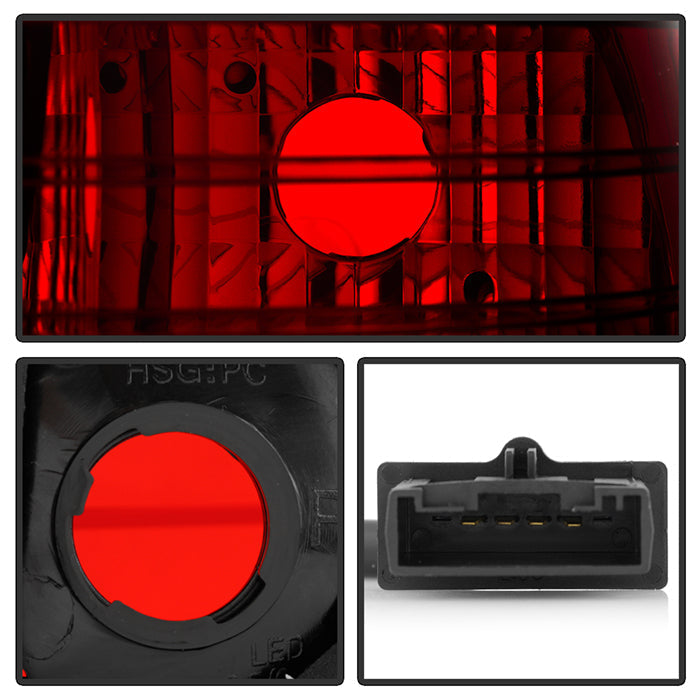 Spyder BMW E53 X5 00-06 4PCS Euro Style Tail Lights- Red Smoke ALT-YD-BE5300-RS 5000842