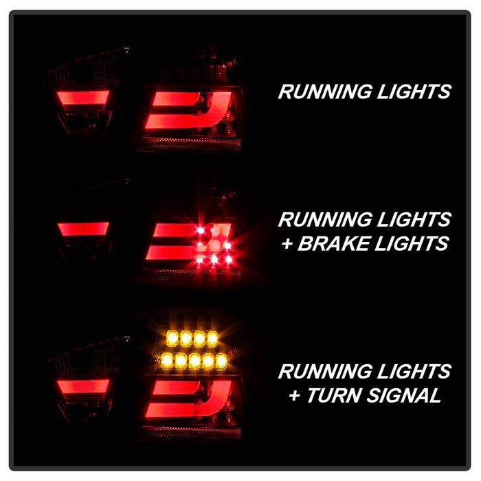 Spyder BMW E90 3-Series 06-08 4Dr LED Indicator LED Tail Lights Blk ALT-YD-BE9006-LBLED-G2-BK 5071958