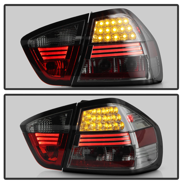 Spyder BMW E90 3-Series 06-08 4Dr LED Tail Lights Smoke ALT-YD-BE9006-LED-SM 5000927