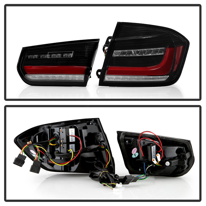 Spyder BMW 3 Series F30 2012-2018 Full LED Tail Lights (ALT-YD-BMWF3012-SEQ-BK) -  Black 5088307