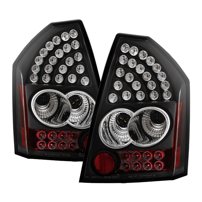 Spyder Chrysler 300C 05-07 LED Tail Lights Black ALT-YD-C305-LED-BK 5000934