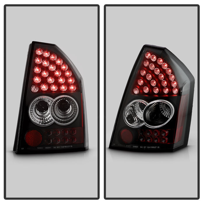 Spyder Chrysler 300C 05-07 LED Tail Lights Black ALT-YD-C305-LED-BK 5000934