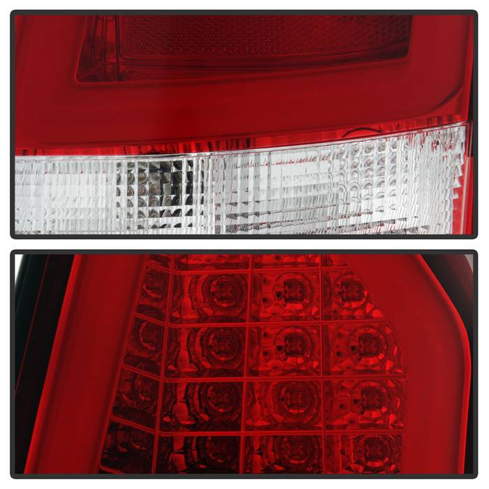 Spyder 05-07 Chrysler 3000C Verison 2 Light Bar LED Tail Lights - Red Clear (ALT-YD-C305V2-LED-RC) 5083364