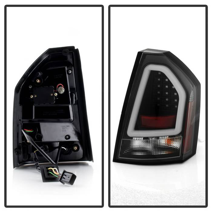 Spyder Chrysler 300C 08-10 V2 Light Bar LED Tail Lights - Black ALT-YD-C308V2-LED-BK 5083388