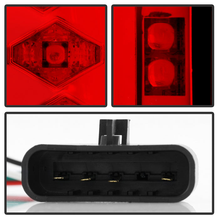 Spyder Chevy C/K Series 1500 88-98/Blazer 92-94 LED Tail Lights Red Clear ALT-YD-CCK88-LED-RC 5001375