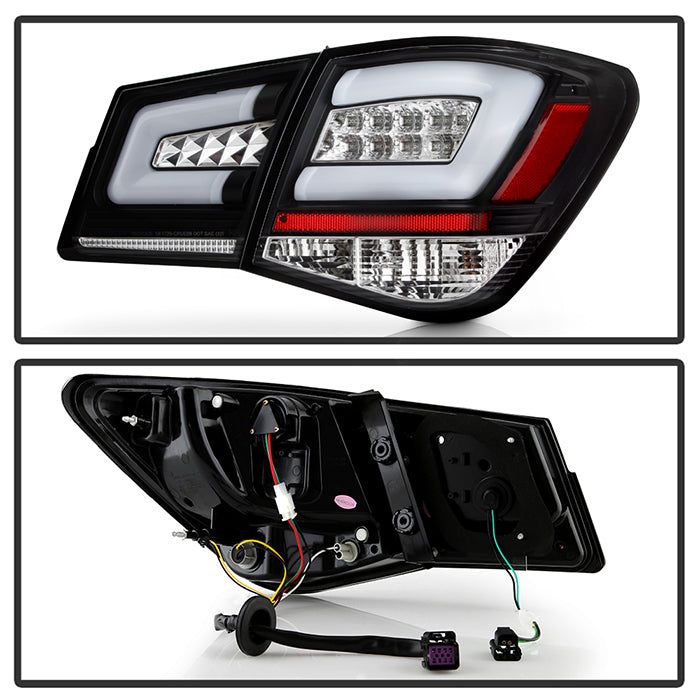 Spyder Chevy Cruze 2011-2014 Light Bar LED Tail Lights Black ALT-YD-CCRZ11-LBLED-BK 5076595