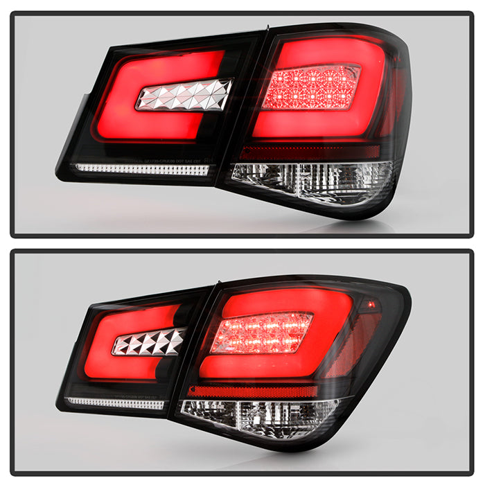 Spyder Chevy Cruze 2011-2014 Light Bar LED Tail Lights Black ALT-YD-CCRZ11-LBLED-BK 5076595