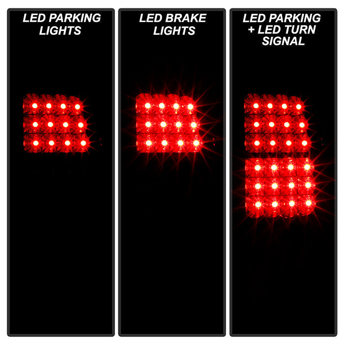Spyder Chevy Suburban/Tahoe 1500/2500 00-06/GMC Yukon LED Tail Lights Black ALT-YD-CD00-LED-BK 5001528