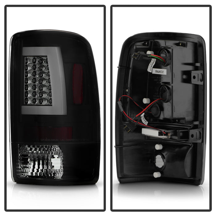 Spyder 00-06 GMC Yukon/Yukon XL V2 Light Bar LED Tail Lights - Blk Smoke (ALT-YD-CD00V2-LBLED-BSM) 5084156