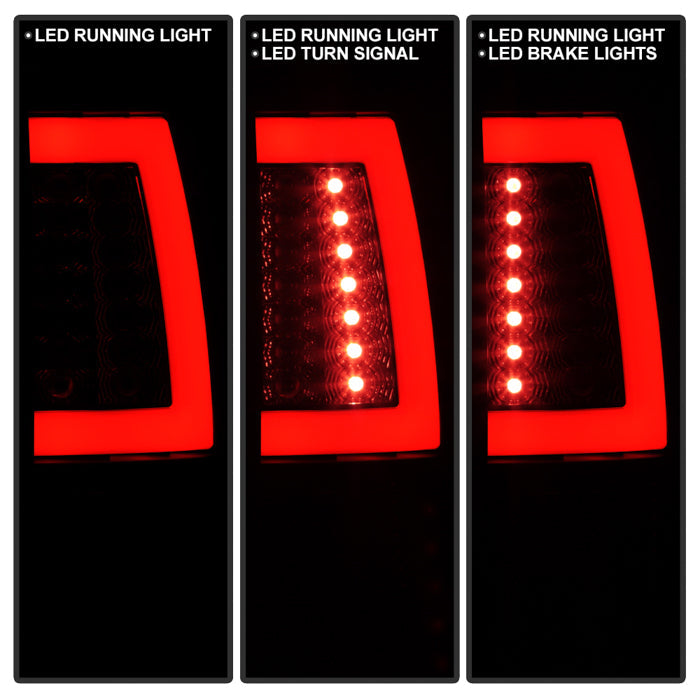 Spyder 00-06 GMC Yukon/Yukon XL V2 Light Bar LED Tail Lights - Blk Smoke (ALT-YD-CD00V2-LBLED-BSM) 5084156