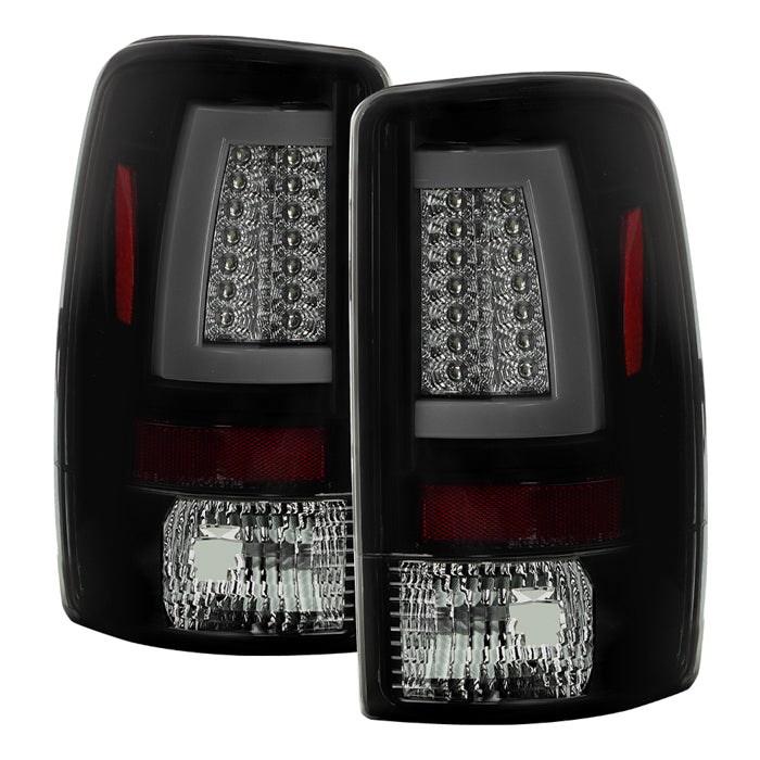 Spyder 07-13 Silverado (Will Not Work w/2010 921 Bulb)V3 Tail Lights Blk Smk ALT-YD-CS07V3-LBLED-BSM 5084095