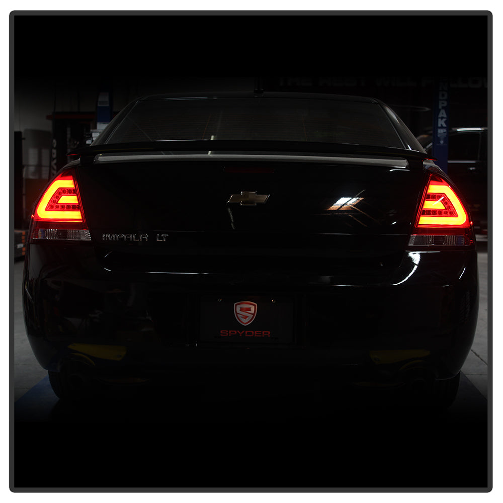 Spyder Chevy Impala 2006-2013 LED Tail Lights Red Clear ALT-YD-CHIP06-LED-RC 5076403