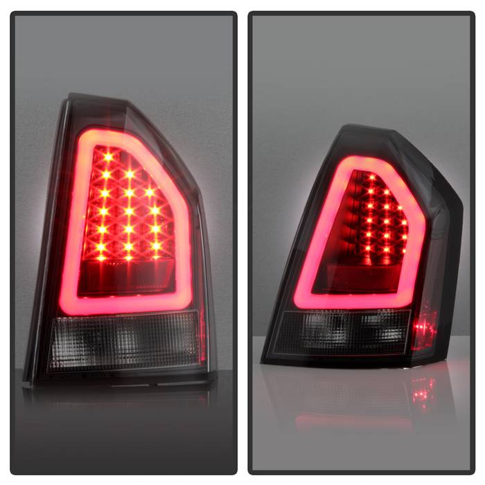 Spyder Chrysler 300 05-07 V2 Light Bar LED Tail Lights - Black ALT-YD-CHR305V2-LED-BK 5083326