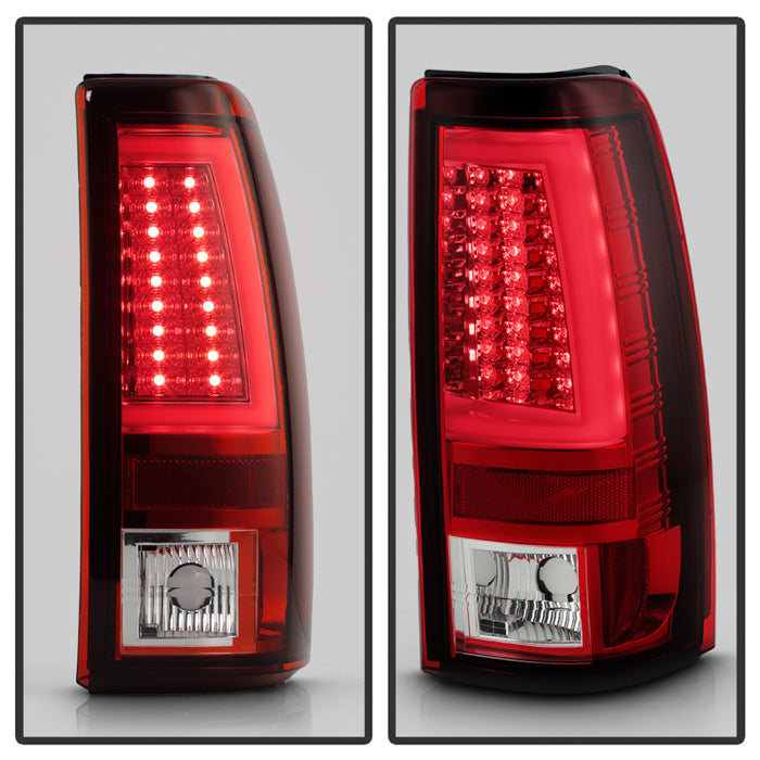 Spyder Chevy Silverado 1500/2500 03-06 Version 2 LED Tail Lights - Red Clear ALT-YD-CS03V2-LED-RC 5081926
