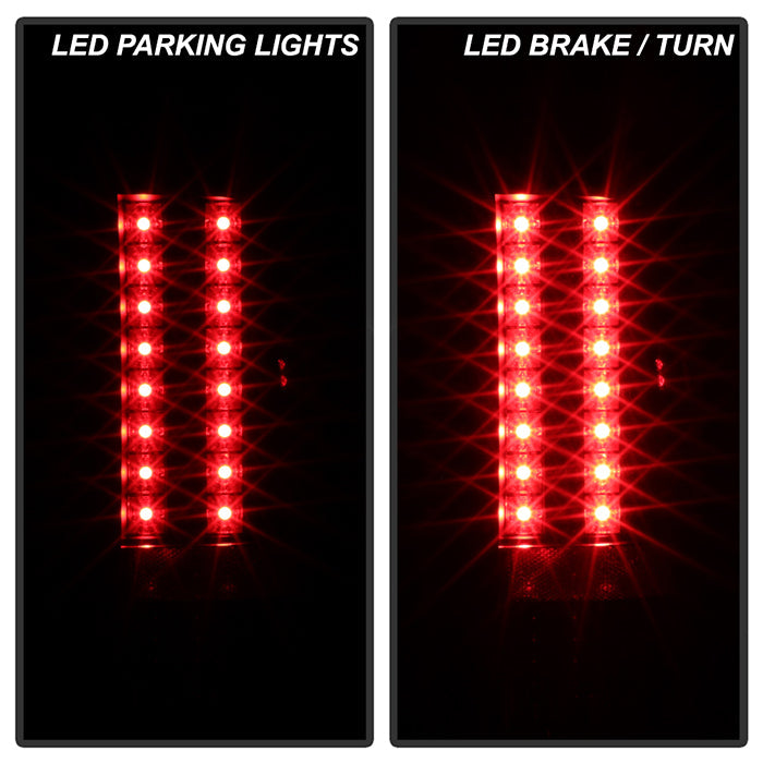 Spyder Chevy Silverado 07-13 LED Tail Lights Blk ALT-YD-CS07-LED-BK 5001771
