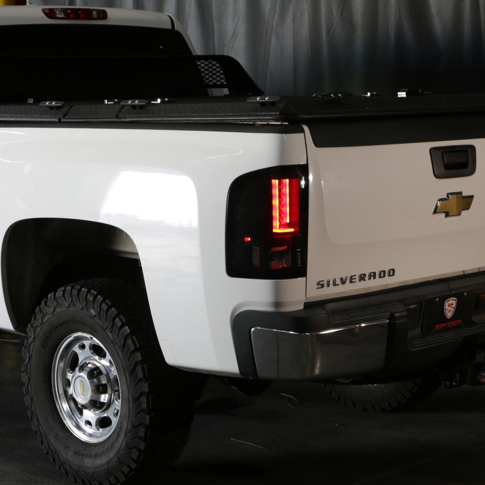 Spyder Chevy Silverado 07-13 Version 2 LED Tail Lights - Black ALT-YD-CS07V2-LED-BK 5081766