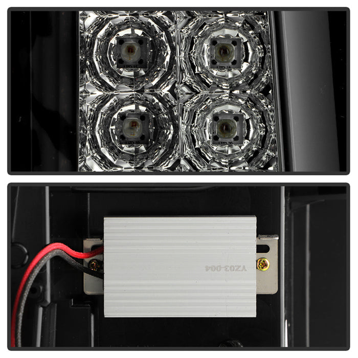 Spyder 07-13 Silverado (Will Not Work w/2010 921 Bulb)V3 Tail Lights Blk Smk ALT-YD-CS07V3-LBLED-BSM 5084095