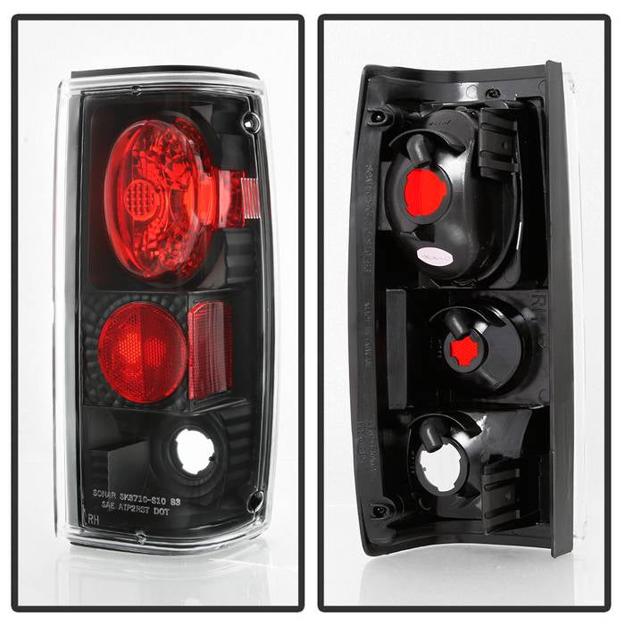 Spyder Chevy S10/S10 Blazer 82-93/GMC Jimmy 82-94 Euro Style Tail Lights Black ALT-YD-CS1082-BK 5001832