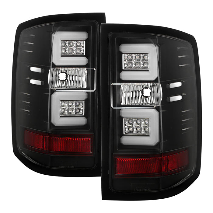 Spyder Chevy 1500 14-16 Light Bar LED Tail Lights Blk ALT-YD-CS14-LBLED-BK 5079985