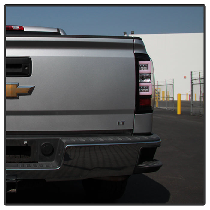 Spyder Chevy 1500 14-16 Light Bar LED Tail Lights Blk ALT-YD-CS14-LBLED-BK 5079985
