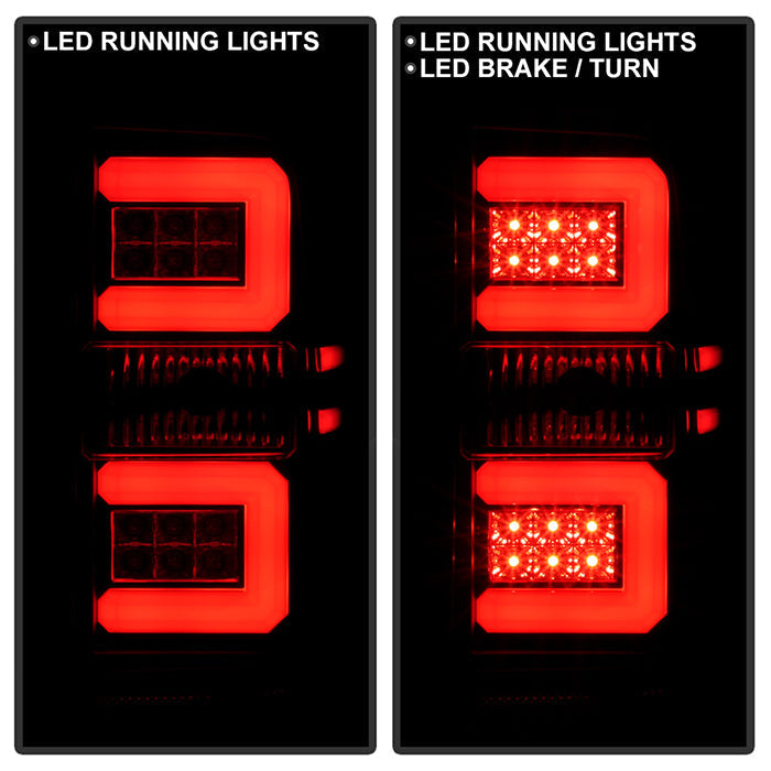 Spyder Chevy 1500 14-16 Light Bar LED Tail Lights Blk ALT-YD-CS14-LBLED-BK 5079985