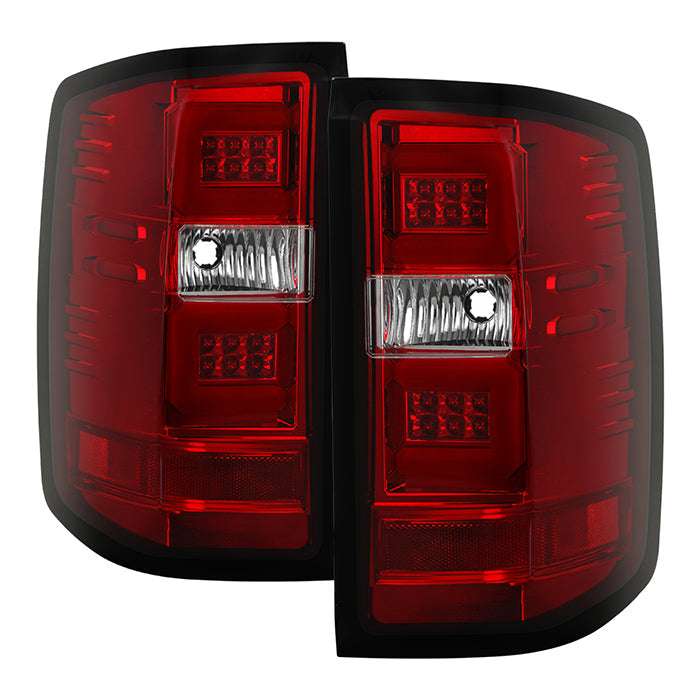 Spyder Chevy 1500 14-16 Light Bar LED Tail Lights Red Clear ALT-YD-CS14-LBLED-RC 5080011