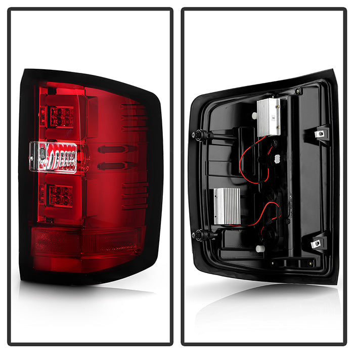Spyder Chevy 1500 14-16 Light Bar LED Tail Lights Red Clear ALT-YD-CS14-LBLED-RC 5080011