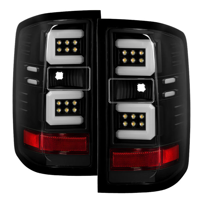 Spyder 16-18 Chevy Silverado Light Bar LED Tail Lights - All Black ALT-YD-CS16-LED-B 5085863