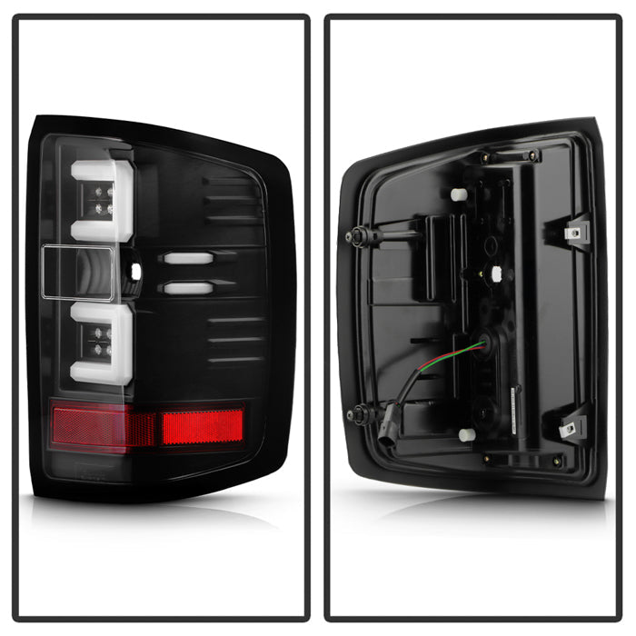 Spyder 16-18 Chevy Silverado Light Bar LED Tail Lights - All Black ALT-YD-CS16-LED-B 5085863