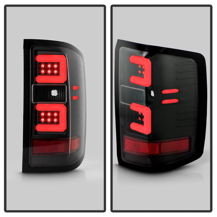 Spyder 16-18 Chevy Silverado Light Bar LED Tail Lights - All Black ALT-YD-CS16-LED-B 5085863