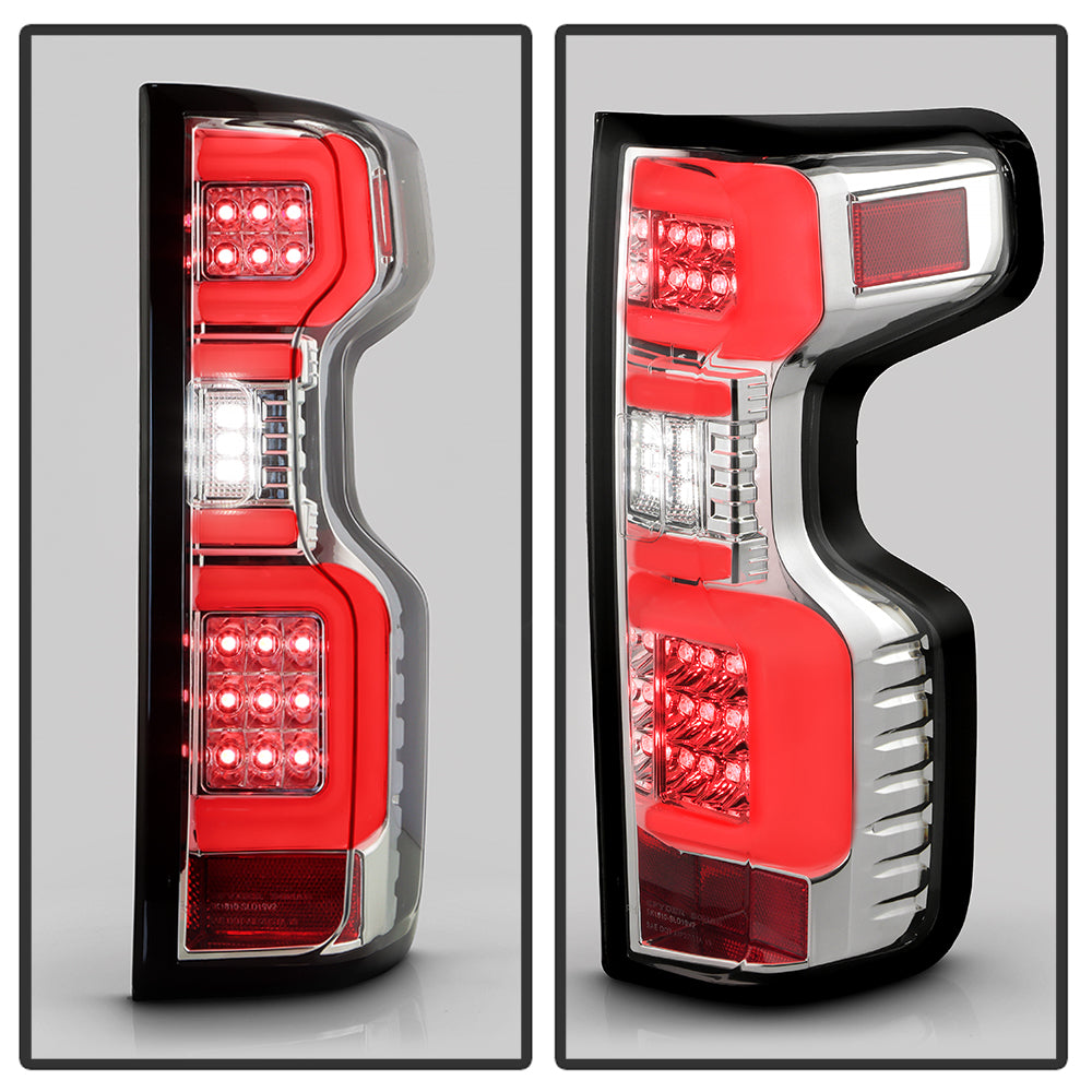 Spyder Chevy Silverado 19-20 LED Tail Light Chrome ALT-YD-CS19HAL-C 5087263