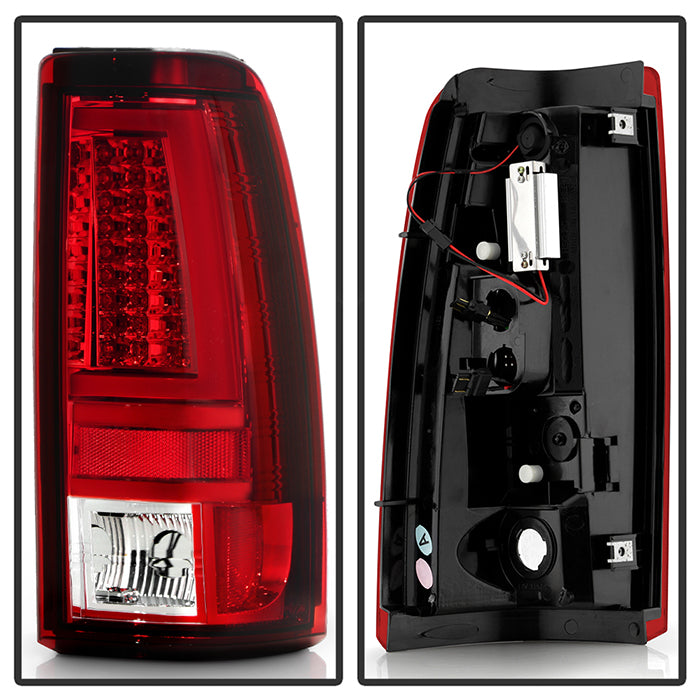 Spyder Chevy Silverado 1500/2500 99-02 Version 2 LED Tail Lights - Red Clear ALT-YD-CS99V2-LED-RC 5081872