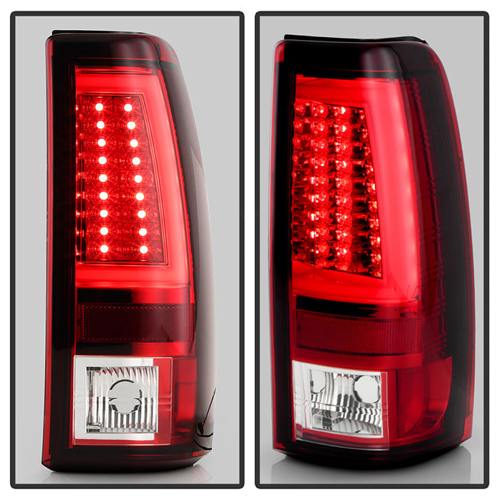 Spyder Chevy Silverado 1500/2500 99-02 Version 2 LED Tail Lights - Red Clear ALT-YD-CS99V2-LED-RC 5081872