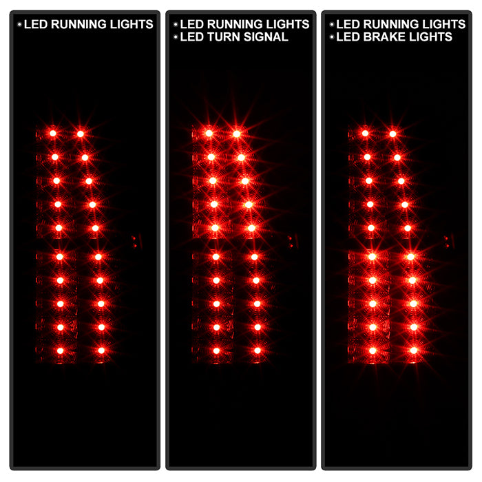 Spyder Chevy Suburban/GMC Yukon/Yukon Denali 07-14 LED Tail Lights Blk Smke ALT-YD-CSUB07-LED-BSM 5078087