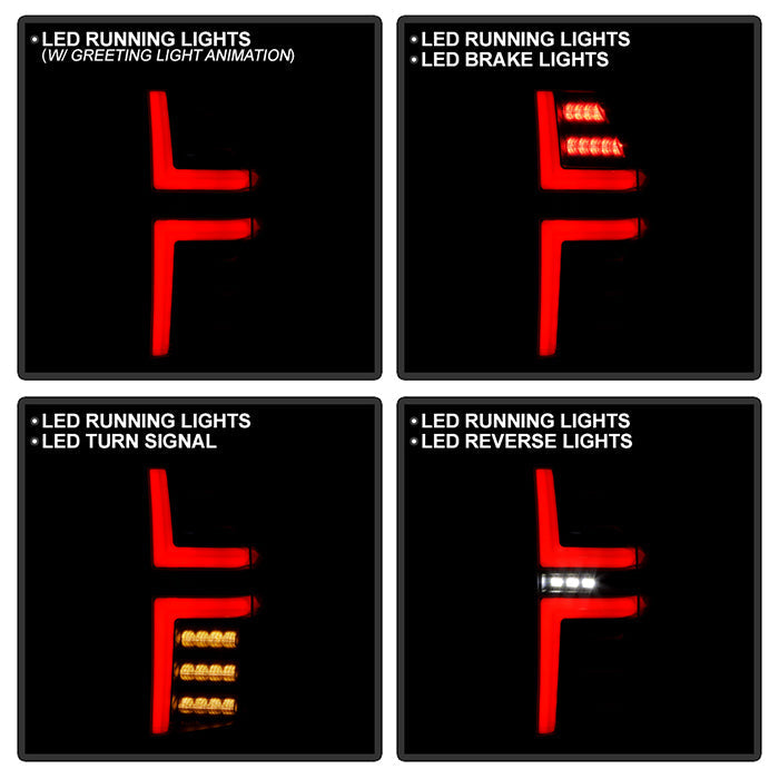 SPYDER 21-23 Chevy Tahoe/Suburban (Halogen Only) LED Tail Lights - Blk (ALT-YD-CSUB21HAL-GR-BK) 5088864