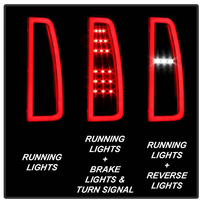 Spyder Chevy Tahoe / Suburban 15-17 Light Bar LED Tail Lights - Black (ALT-YD-CTA15-LED-BK) 5084583